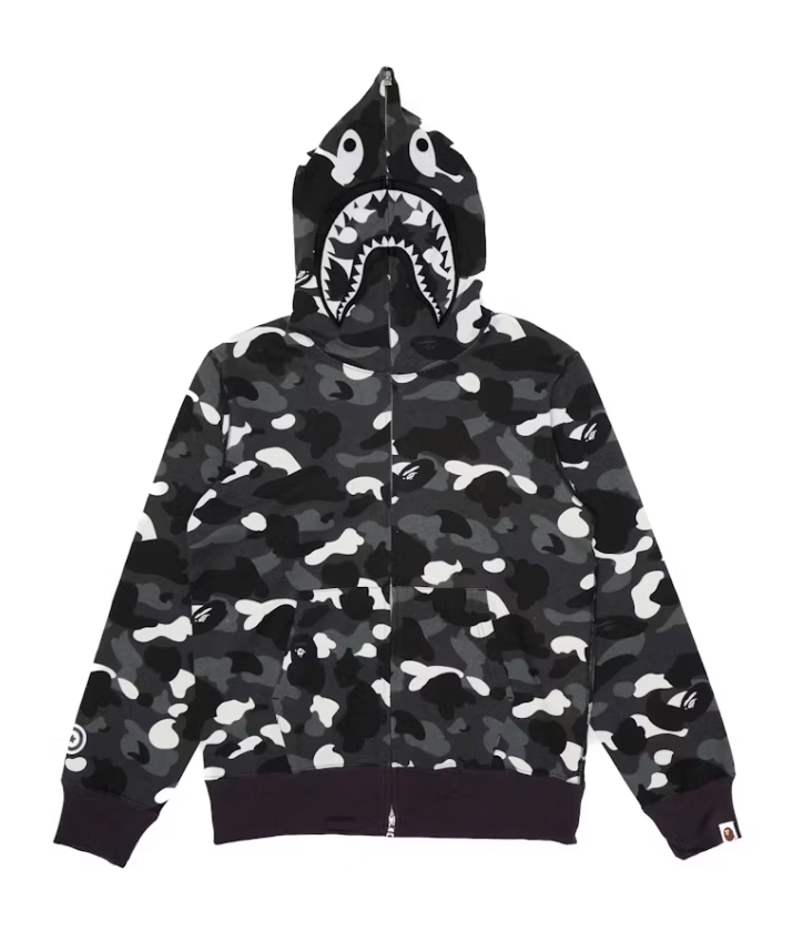BAPE City Camo Shark WGM Full-Zip Hoodie (SS23) Black