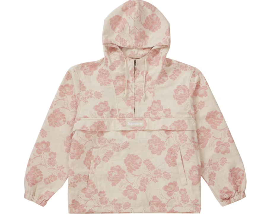 Supreme Floral Tapestry Anorak Pink Jacket