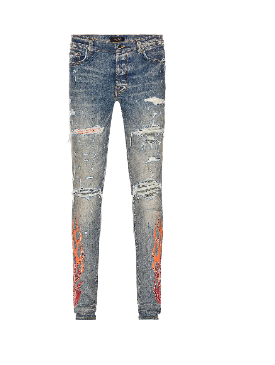 Amiri Bandana Flame Jean Preowned