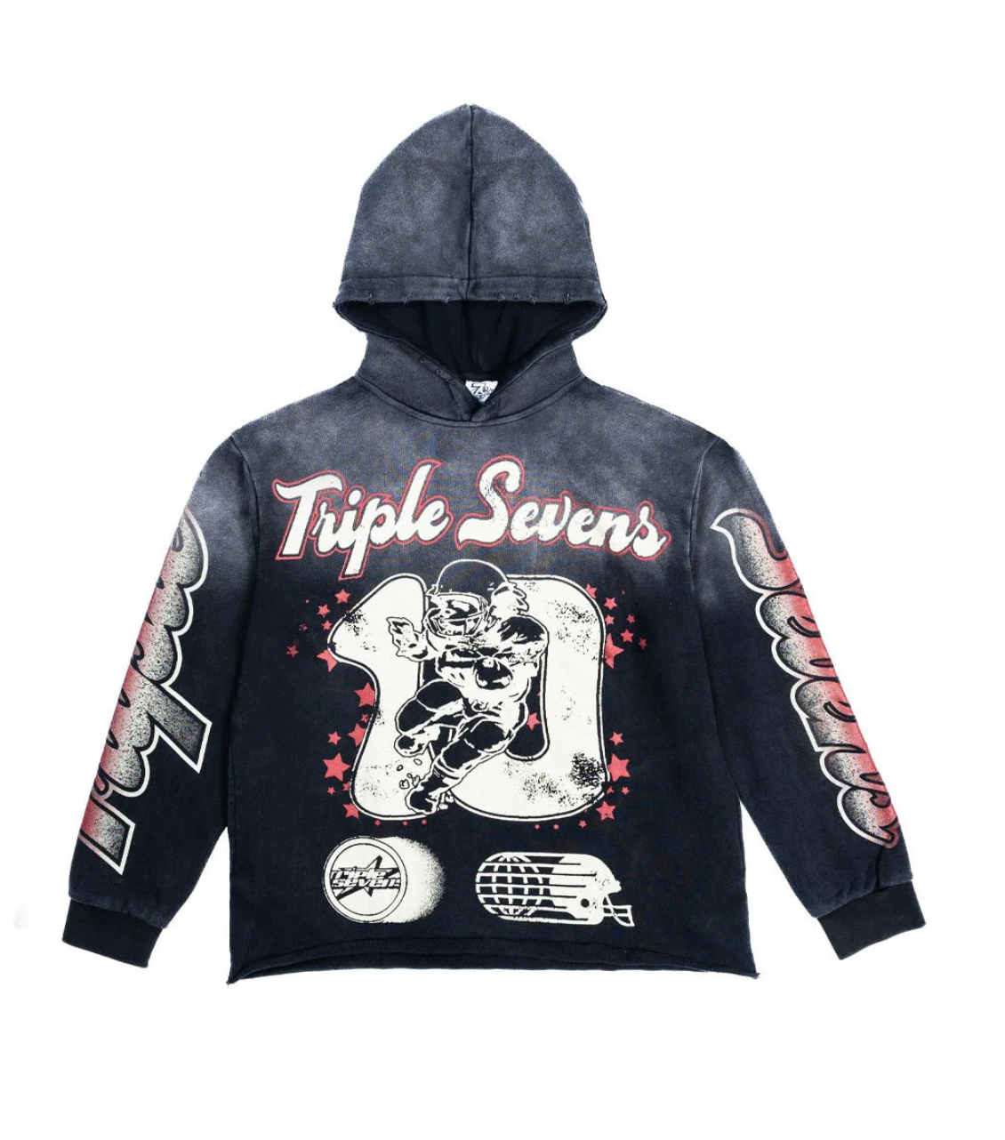 Triple Sevens All Star Hoodie Vintage Black