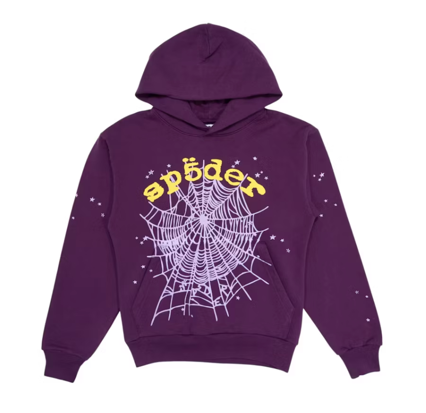 Sp5der Star OG Web V2 Hoodie Purple