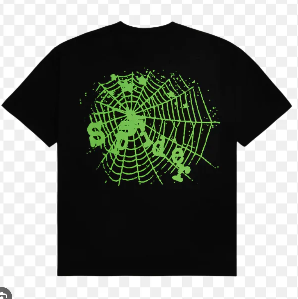 Sp5der Green/Black Puff Tee Pre Owned