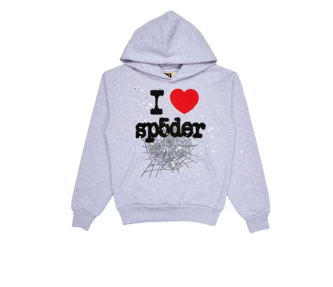 Sp5der Souvenir Hoodie Heather Grey