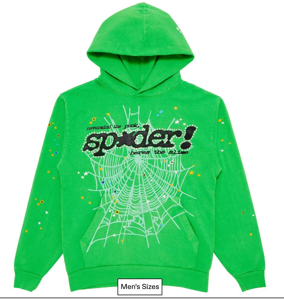 Sp5der Slime Rhinestone Hoodie