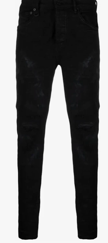 Purple Brand Men's Low-Rise Ripped Skinny Jeans