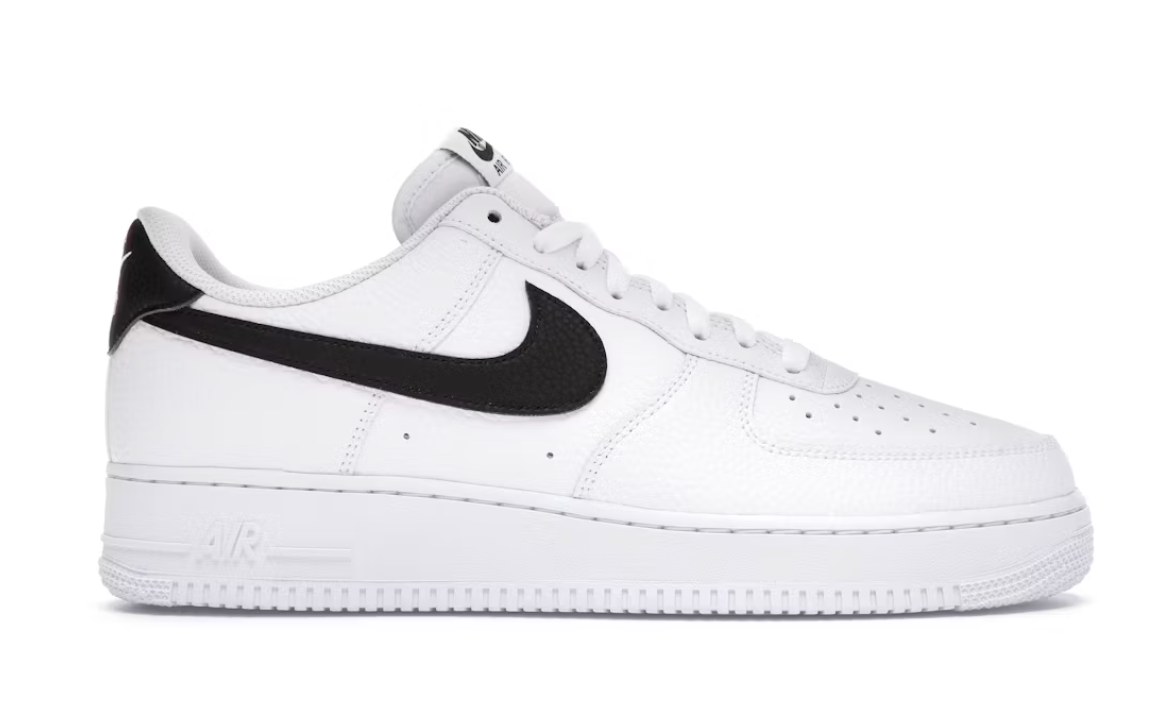 Nike Air Force 1 Low '07 White Black Pebbled Leather