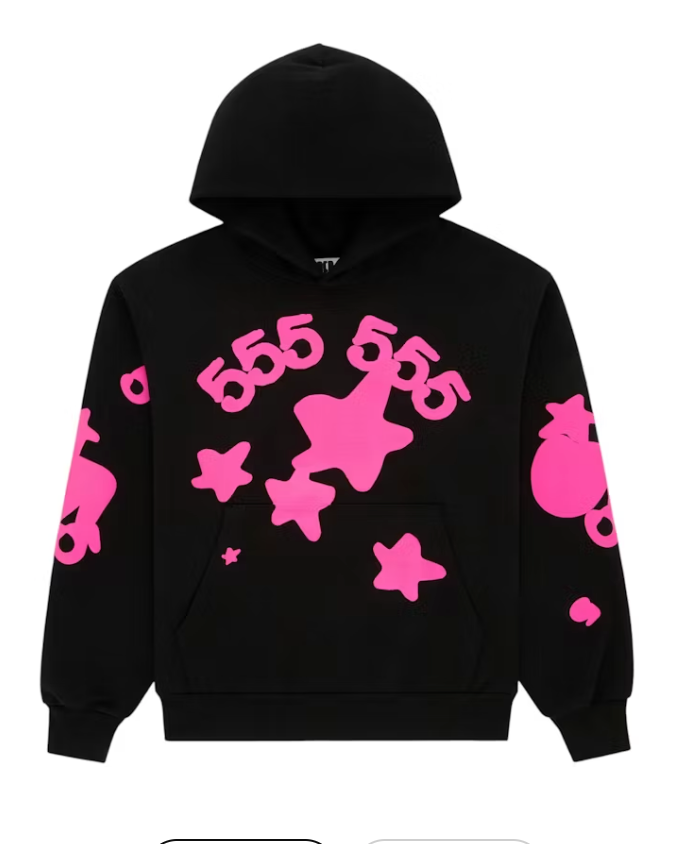 Sp5der Beluga Angel Number Hoodie Black
