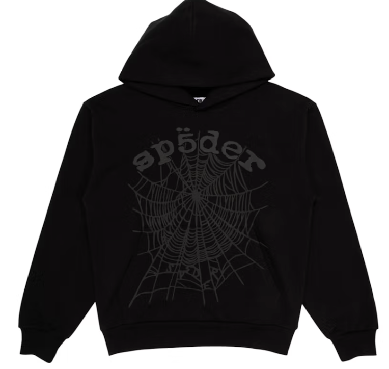 Sp5der Phantom Web Hoodie Black