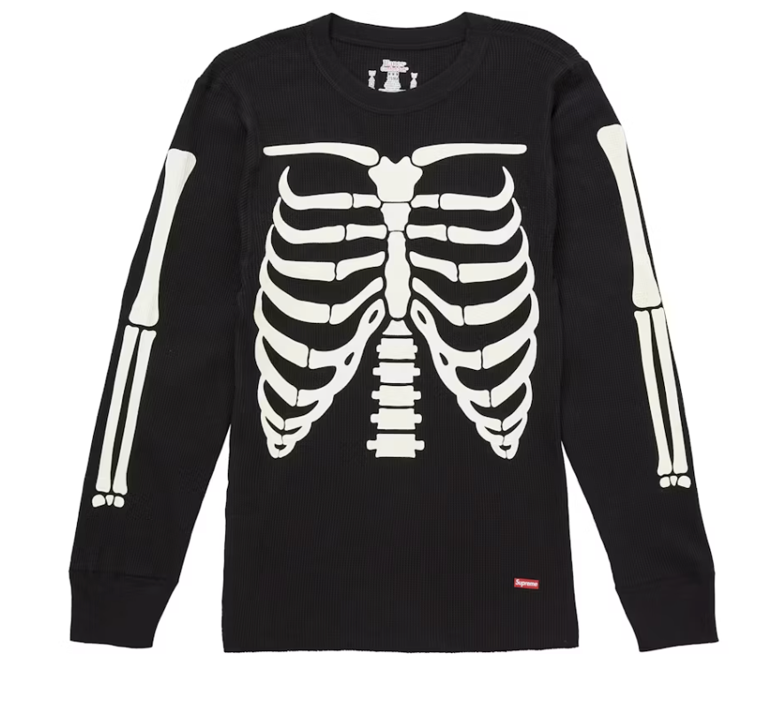 Supreme Hanes Bones Thermal Crew FW25 (1 Pack) Black
