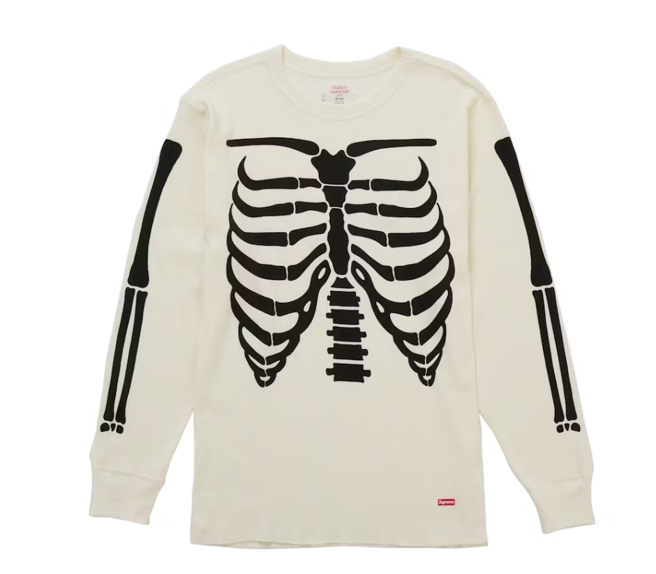Supreme Hanes Bones Thermal Crew FW25 (1 Pack) White