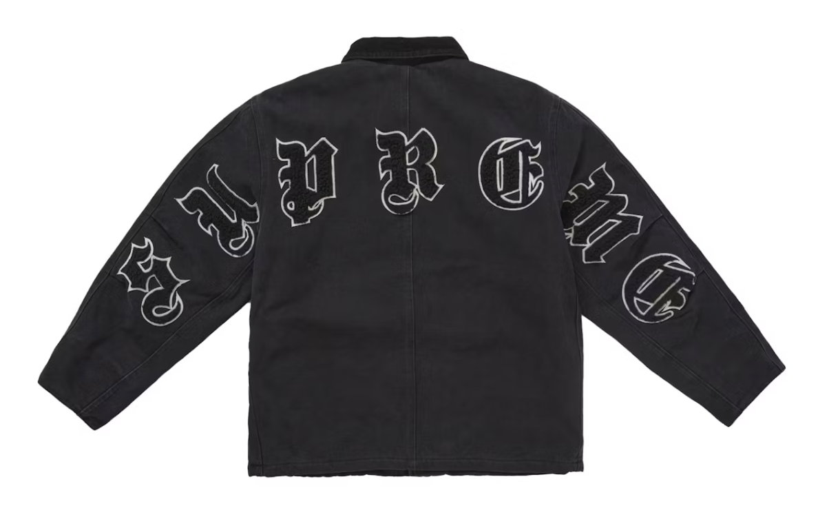 Supreme Old English Canvas Work Jacket
