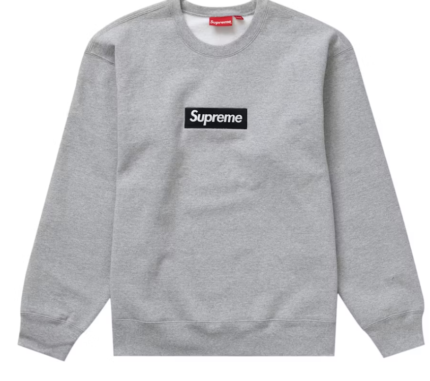 Supreme Box Logo Crewneck Heather Grey
