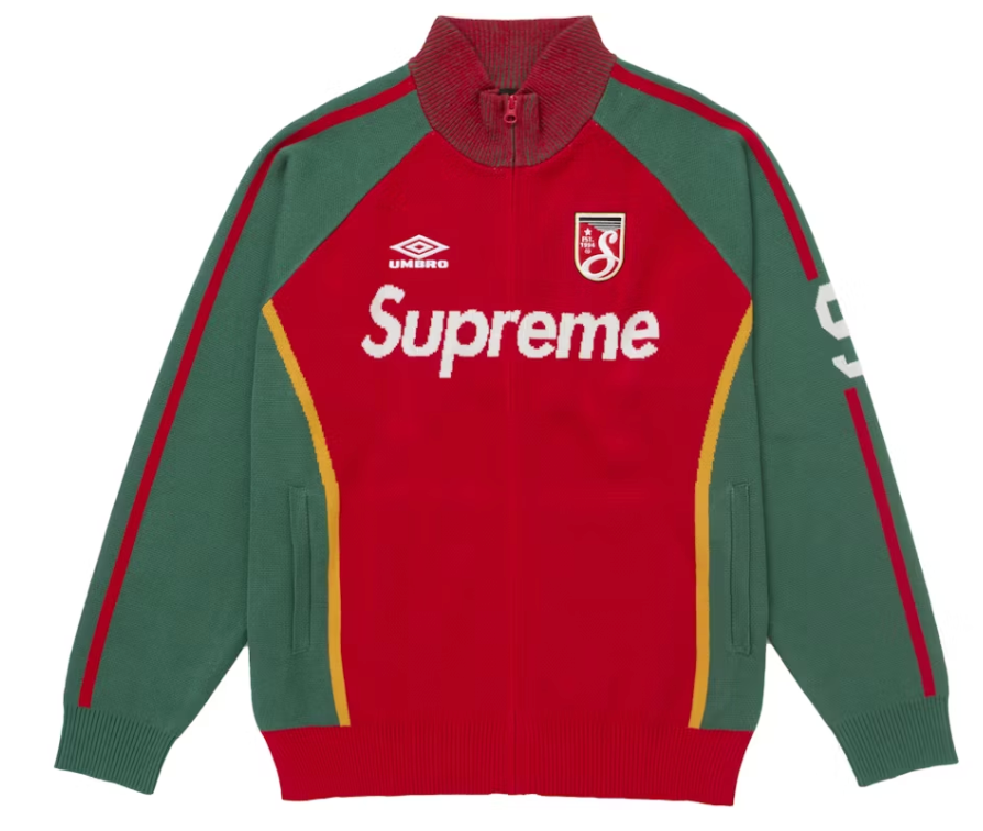 Supreme Umbro Zip Up Sweater Red