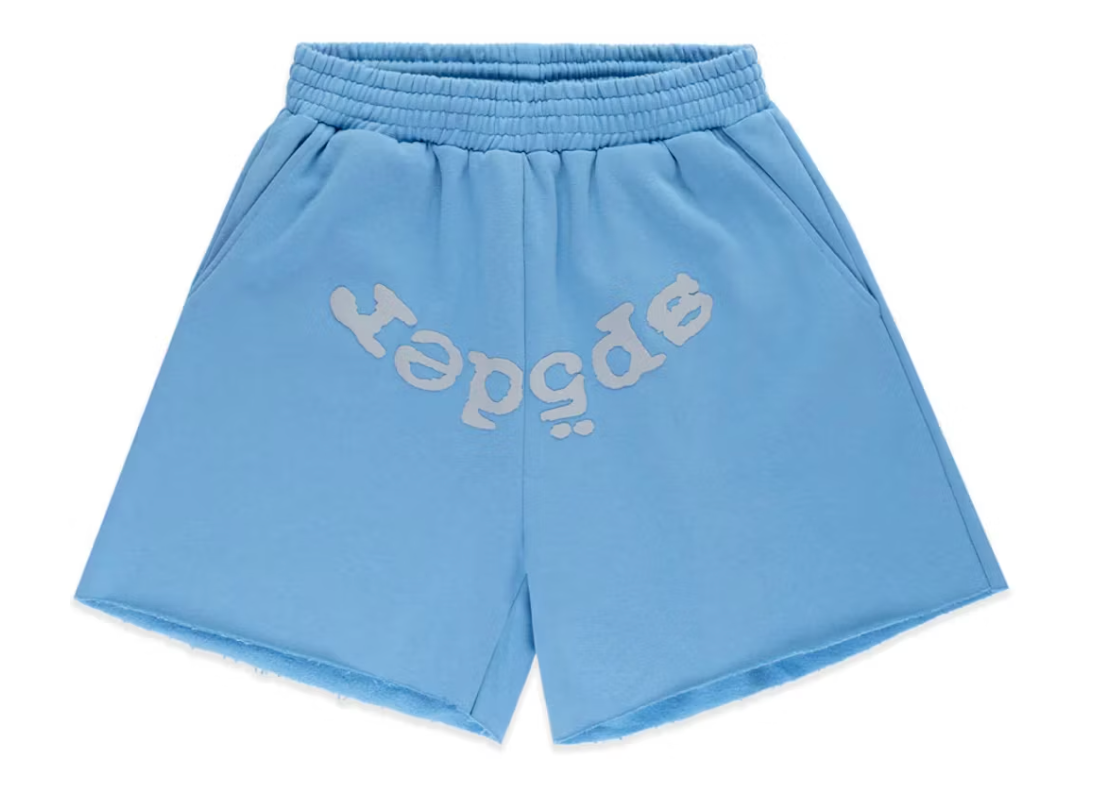 Sp5der OG Web V2 Sweatshort Dusty Blue