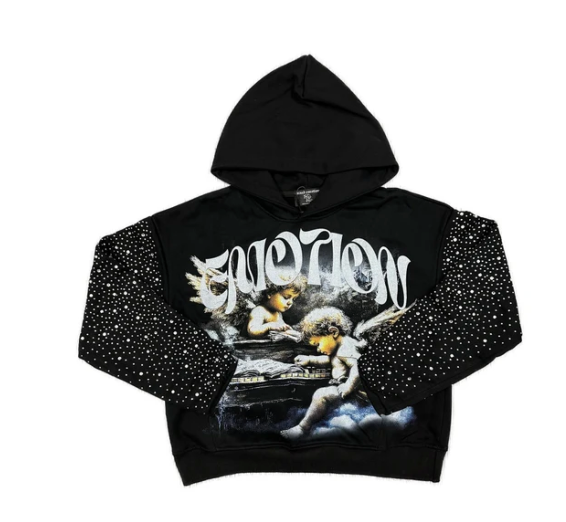 mixed emotion Fallen Angels Rhinestone Hoodie