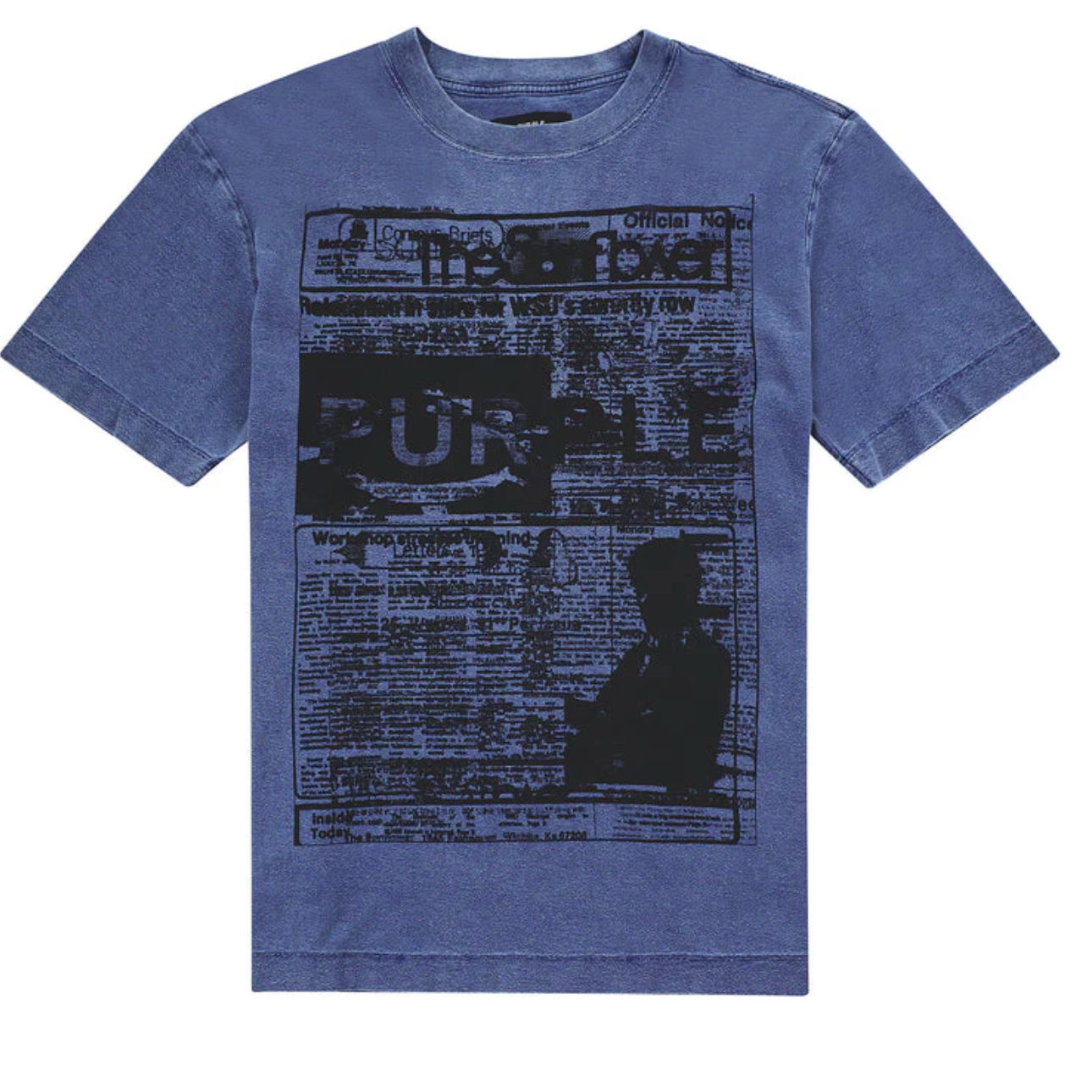 Purple Brand Textured Blue Tee