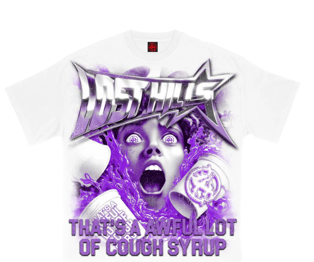 Lost Hills Cough Syrup Tee-White