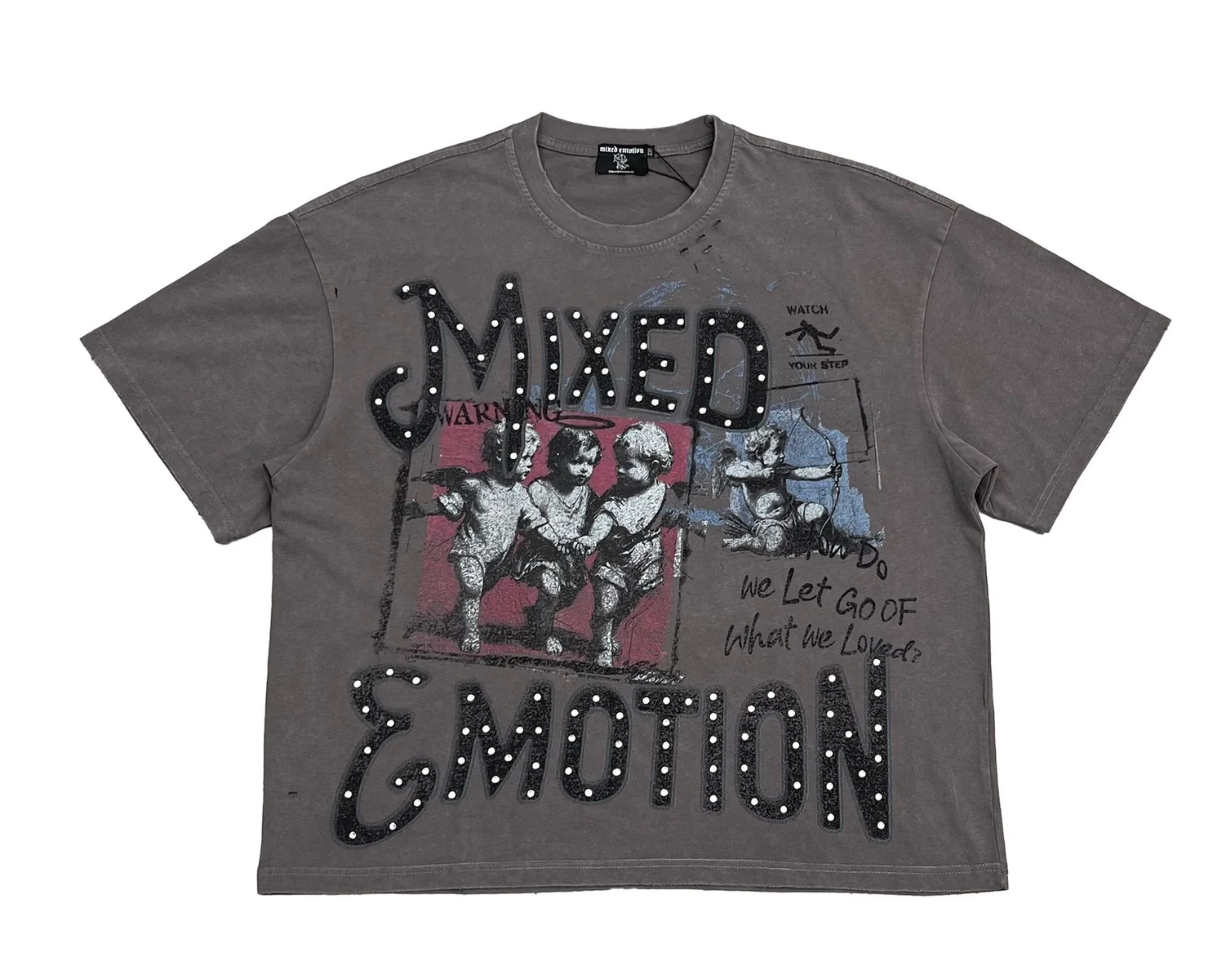 Mixed Emotion Friends Grey Tee