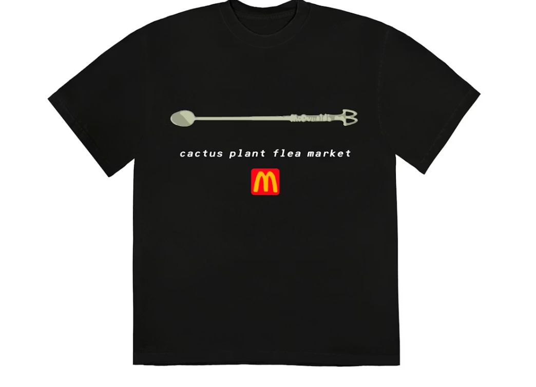 Cactus Plant Flea Market x McDonald's Coffee Stirrer T-shirt Black