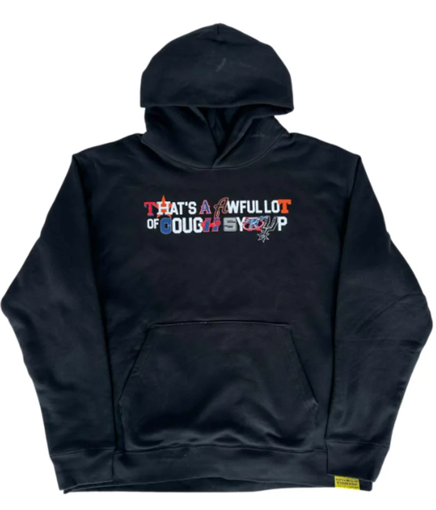 Awful Lot of Cough Syrup Sports Logo Hoodie Black