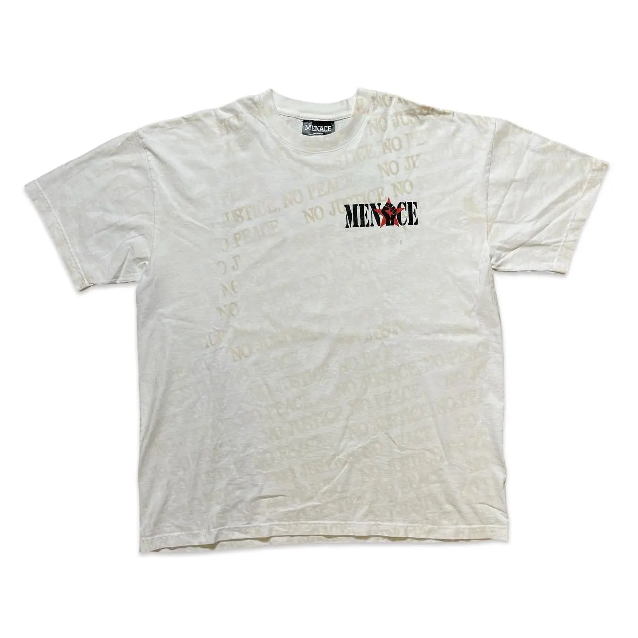 MENACE “No Justice No Peace” heat reactive tee (pre owned)